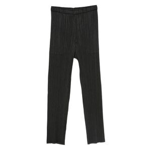 Pleats Please Black Trousers - Straight Trousers Women
